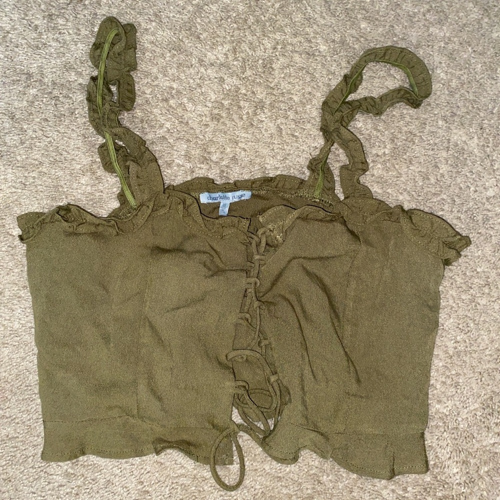 Army Green Crop Top